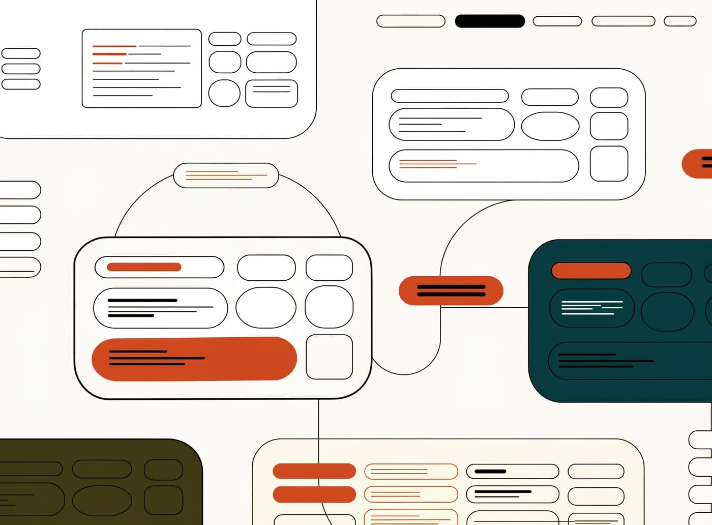 Dettaglio di un'interfaccia web in sviluppo